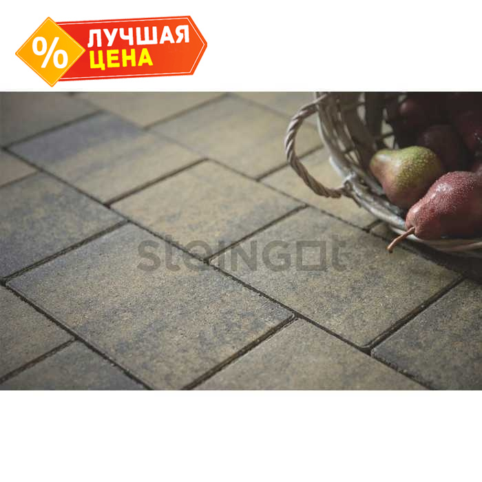 Плитка тротуарная Steingot Color Mix, Новый город, Штайн xром, толщина 40 мм