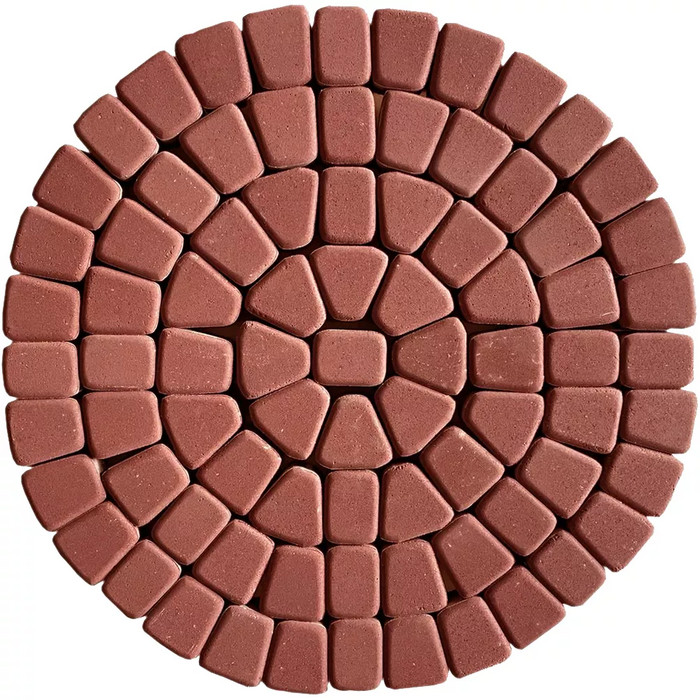 Тротуарная плитка 342 механический завод Классика круговая 60мм Красный яркий