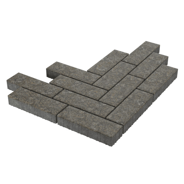 Тротуарная плитка Stellard Паркет 450x150x80 мм Китайский гранит