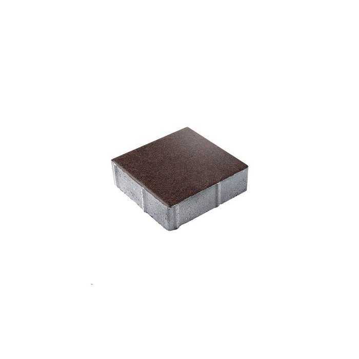 Плитка тротуарная Квадрат (ЛА-Линия) Б.1.К.8 гранит коричневый 300x300x80 мм